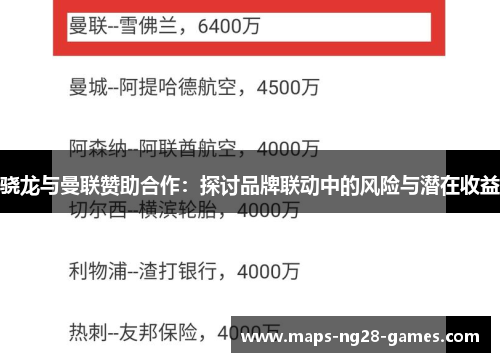 骁龙与曼联赞助合作：探讨品牌联动中的风险与潜在收益